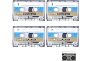 PDDENALITY 4 Pack Cassette Tapes, Audio Cassettes 90 min Time Blank Cassette Tapes, Great for Everyday Recording, 90 Min Cassette Tapes Albums Tapes Blank for Car Stereo Systems Or Other Devices