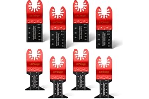 Litorange 8 Pcs 35mm 1-3/8" & 45mm 1-3/4" Soft Metal Wood Cutter Saw Blades Oscillating Multi Tool, Professional Universal Oscillating Saw Blades for Wood, Plaster, Plastic, Plastic Pipes Etc