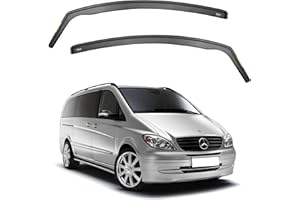 iSpeed Wind Deflectors For Mercedes Vito/Viano W639 2003-2014 2pc Set - Keep Your Car Ventilated in Rain - Reduce Wind Turbulence - Tinted In-Channel Type