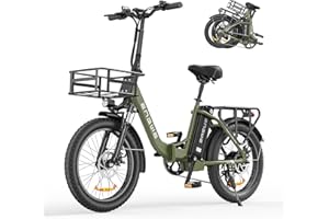 VAKOLE Engwe L20 SE składany rower elektryczny, 20" x 4,0 Fat Tire dla dorosłych, 250 W, 20", składany rower elektryczny, 36 V, 15,6 Ah, City E-Bike