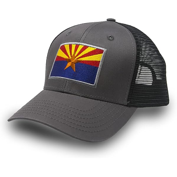Black & Grey American Flag Trucker Hat – Embroidered Snapback, Cotton/Poly Blend, One Size Fits Most