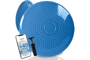 unycos - Coussin Balance d'Équilibre, Coussin Propioceptif de Yoga Ø34 cm | Coussin Gonflable, Entraînement de Base, Dos, Abdomen, Jambes, Fitness, Pilates, Rééducation (Basic)