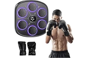 NamYoprce Macchina da Boxe Musicale,Supporta Bluetooth, Intelligente Elettronica Boxing Machine Montata a Parete con Luce LED