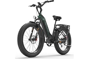 ‎LANKELEISI LANKELEISI MG600 Plus E Bike Herren 26 Zoll Elektrofahrräder für Damen, 7 Gang E-Fahrrad Mountainbike mit 48V 20Ah Wechselakku, Reichweite bis zu 150KM Fatbike
