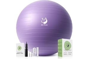 Slim panda gymnastikboll, 55–85 cm explosionssäker och halkfri sittboll med pump, mjuk yogakula träning uppblåsbar boll för seniorterapi, hem, fitness, balansträning