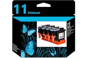 PAESCOY 11 Testina di Stampa Inchiostro C4810A C4811A C4812A C4813A Sostituzione per Stampanti HP Designjet 100 110 111 500 510 800 813 850 500ps 800ps 9110 9120 9130 K850,4 Colors-1 Pack