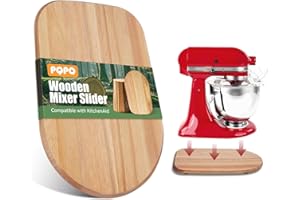 PQPO Deslizador de Madera para Batidora Compatible con Batidora de pie con Cabezal Inclinable Kitchen Aid 4.5-5 Cuartos, Deslizadores para Encimera de Cocina