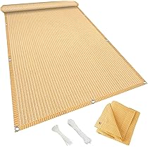 Balkonverkleidung 95x650cm - UV-Schutz, Blickdicht, Beige, Perfekt Für Gartenzaun & Balkon
