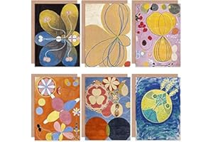 ARTERY8 Hilma af Klint Primordial Youth Abstrakcja Dorosłość Gwiazda Ewolucja Sztuka Sztuka Życzenia Pakiet 6 szt