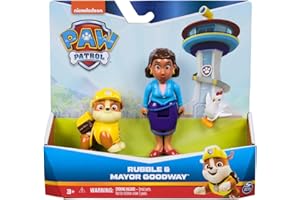 Paw Patrol Rubble, Mayor Goodway and Chickaletta Figures, Kids’ Toys for Boys and Girls Aged 3 and Up