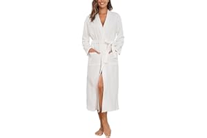 Sopesil Women Dressing Gown Waffle Full-Length Robe Lightweight Luxury Bathrobes Soft Loungewear Sleepwear Spa and Hotel for All Year S-XXL