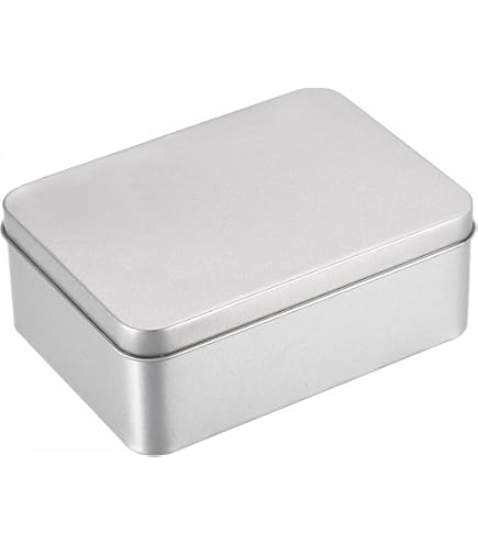 8 Stück Silberne Metalldosen Mit Klappdeckel – Rechteckig, 93x83x25 Mm, Für Süßigkeiten & Schmuck