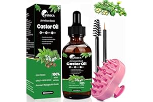 KAIYOCA Aceite de ricino negro jamaicano con masajeador del cuero cabelludo, natural premium para la caída del cabello seco y dañado para mujeres y hombres, 60 ml