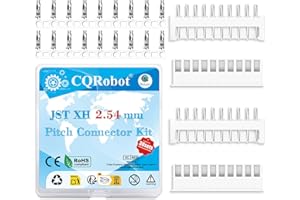 CQRobot JST XH 2,54 mm Paso 10-Pines Conector IC Enchufe Macho, Receptáculo Hembra Carcasa y T Forma Engarce Terminal Suite. 30 Juegos / 360 Piezas Cable a Placa Cable Adaptador Componentes.