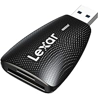 Lexar Multi-scheda 2-in-1 USB 3.1 Lettore, Fino a 312 MB/s per Scheda SD UHS-I UHS-II e Scheda Micro SD, Adattatore Compatibi
