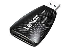 Lexar Multi-Cartes 2 in 1 USB 3.1 Lecteur, Jusqu'à 312 Mo/s pour Carte SD UHS-I UHS-II et Carte Micro SD, Adaptateur Compatible avec USB 3.0/2.0, Lecteur de Carte Mémoire Externes (LRW450UBAMZN)