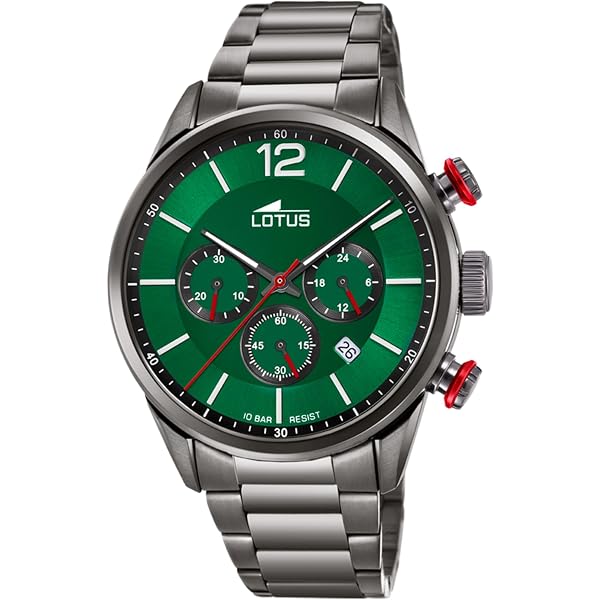 Lotus Orologio Cronografo Uomo 18756/1 - Bracciale Acciaio Inox, Impermeabile 10 ATM