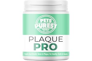 Pets Purest Poudre Dentaire Anti Plaque 180g - Détartrant Professionnel pour Chiens, Chats et Animaux de Compagnie - 100% Naturel Contre la Mauvaise Haleine et Les Maladies des gencives