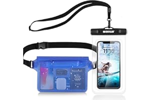 wonsar wasserdichte Tasche, wasserdichte handyhülle Unterwasser, wasserdichter Beutel, wasserfeste Tasche Bauchtasche wasserdicht für Wassersport, Strand, Schwimmen, Bootsfahrten usw