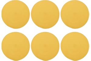 marysgift Set of 6 Coasters Yellow Concentric Circle Pattern Cork Coasters, 11cm Round Drink Coasters Suitable for Dining Table, Bar, Coffee Bar Decoration Indoor & Outdoor Coasters, (2-0026,Yellow)