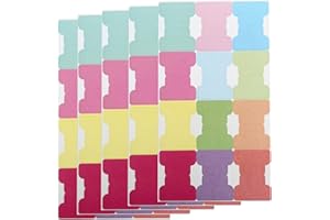 LUENHEGO Haftmarker 60 Stück Index Tabs Selbstklebend Beschreibbare Papier Haftnotizen Tabs Monatliche Registerkarten Planer Aufkleber Doppelseitige Seitenmarker Book Tabs Annotation Tabs, 12 Farben