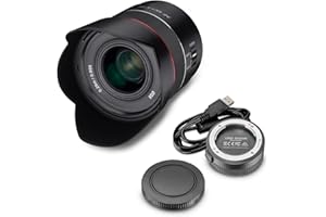 Samyang AF 35 mm F1,8 FE + estación de Lente para Sony E-Mount Full Format & APS-C I Ultra Ligero Gran Angular con Enfoque automático rápido I Distancia Focal Fija para Sony Alpha A7C, A7 III, A6100,