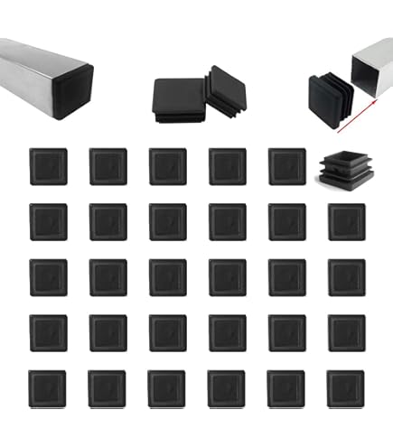 Tappi Di Copertura Per Tubo Quadrato 80x80mm - 6 Pezzi Nero Per Recinzioni, Mobili E Paletti - Foto 9