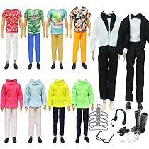 23 Piezas Ropa Y Accesorios Para Muñeca Compatible Con Ken - Conjuntos De Punto, Chaquetas, Pantalones, Zapatos, Gafas Y Auriculares Para Niños