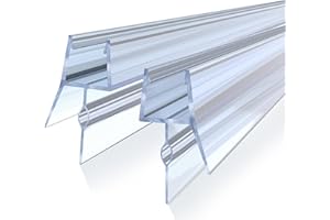 CHEERHOM Guarnizione Doccia Sottoporta 2 x 100 cm, Guarnizioni Doccia Porte in Vetro da 5-8 mm, Guarnizione Porta Doccia Verticale, Guarnizione per Box Doccia in PVC