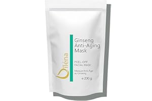 OÏLÉNA Mascarilla facial hidratante de alginato en polvo, removedor de espinillas Mascarilla puntos negros Mascarilla Vegan, sin aclarado, exfoliante 200 g (Mascarilla Anti Edad Ginseng)