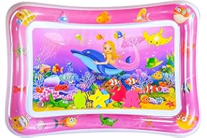 JUNBAOYYDS Tappetino gonfiabile ad acqua per bambini, Tappetino per l'acqua del Bambini, Bambini Tappetino da Gioco Gonfiabile, perfetto giocattolo sensoriale per neonati (sirena)