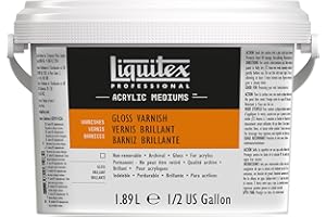 Liquitex 5345 Professional Glanz Firnis für Acrylfarben, Archivqualität, vergilbt nicht, trocknet klar auf - 1,89 Liter Flasche