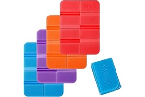 BSGZCM 4 Pieces Foldable Foam Mat, Moisture-Proof Folding Seat Mat, Camping Seat Pad Portable, Sit Mat Hiking, Hiking Seat Pad, for Outdoor Camping Tourism Picnic Hiking Park(Purple, Blue, Orange, Red)