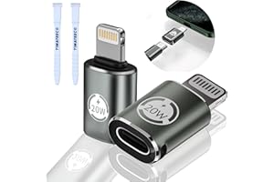 YIMATEECO USB C auf Lightning Adapter, USB-C Buchse auf Lightning Stecker Unterstützt 20W PD Schnellladung & Datensynchronisierung für iPhone 14/13/12/11/XS/XR/iPad, Nicht für OTG (Dunkelgrün, 2Stü)