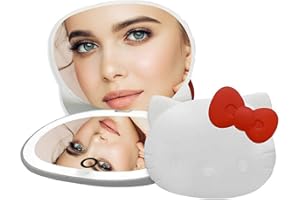 IMPRESSIONS VANITY · COMPANY ATUIO Impressions Hello Kitty Compact Makeup Mirror with LED Light, Elegant Compact Mirror with LED Strip Light
