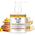 NALACAL Organic Grass-Fed Beef Tallow Face Moisturizer - Whipped Tallow & Honey Balm with Vitamins A, D, E & K for Dry & Sensitive Skin