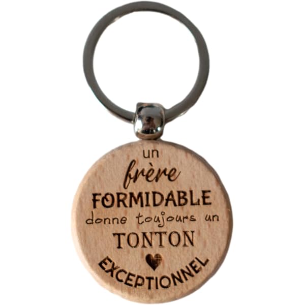 2 Porte-clés "Tonton/Tata" - Cadeau Annonce Grossesse, Naissance, Noël