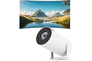 FITSUPPORT mini projector with 4K 1080P supportPortable projector with 180° rotatable 100-inch screenMovie projectorAutomatic keystone correctionCompatible with laptops, PCs, smartphones