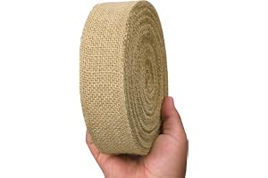 AWCIGG® juteband 4 cm brett, 20 meter vintage presentsnöre, säckväv dekorband för hantverk, blomsterarrangörer, jul födelseda