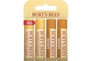 Burt's Bees 100% Natural Moisturising Baume à Lèvres Original Beeswax avec Vitamin E/Peppermint Oil/Honey 17 g