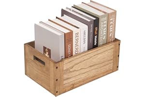 KIRIGEN C15-DBR - Cubo impilabile in legno, organizer per casa, libri, vestiti, giocattoli, modulare, con sistema di archiviazione aperto, libreria da ufficio