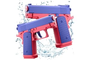 DAZZTIME 2 pezzi Mini Pistole ad Acqua in plastica Pistola,Set di Pistole per Acqua Premium,Pistole Ad Acqua per Bambini,Pistole ad Acqua Giocattolo,per Giardino Estivo Piscina Spiaggia