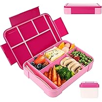 Zepitniy Bento Box 1330 ML Porta Pranzo Lunch Box Prova di Perdite Porta Pranzo con 6 Scomparti e Posate Bento Lunch Box Microonde Portamerenda Ermetico Lunchbox Portapranzo (Verde