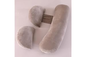 ‎GKXLH GKXLH Schwangerschaftskissen zum Schlafen – Schwangerschaftskissen Unterstützung für Rücken, Hüfte und Beine, weicher Samt, Mutterschaftskissen für Schwangere, abnehmbar, verstellbar, mit Kissenbezug