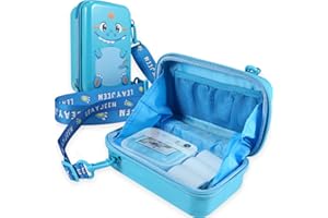 Leayjeen Kids Instant Print Camera Case Compatible with Hangrui/Gofunly/OPERHOO/YORKOO/HiMont/CHRERNA and Kids Camera Print Paper, for Boys and Easter Girls Toys Gift (case only) (Blue)