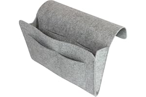 igadgitz Home U7218 Bedside Organiser - Sofa & Bed Storage Pocket - Grey