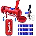AGM MASTECH Transforming soda can toy gun - Shoots soft foam darts, comes with shooting targets, for boys and girls, suitable for indoor and outdoor play