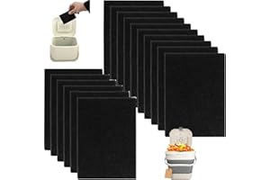 S.F.PACHIRA 16 Pièces à Charbon Actif Filtre Anti-Odeur, Filtres à Bacs à Compost pour Joseph Joseph Poubelle Filtre Anti-Odeur, Filtre à Charbon Actif pour bacs de Compost de Cuisine sans Odeur