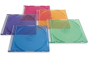DRAGONTRADING Dragon Trading® - Funda fina para CD/DVD, varios colores, 50 unidades