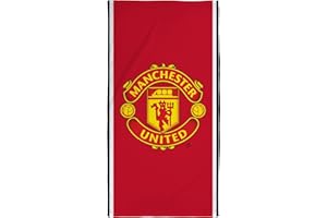 Manchester United Oficjalny ręcznik FC Character World, super miękki w dotyku, design klubu piłkarskiego | idealny do domu, wanny, plaży i basenu, jeden rozmiar 75 cm x 150 cm, 100% bawełna